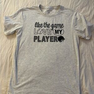Coca Cola Light Gray Graphic 'Like the Game Love My Player' Tee